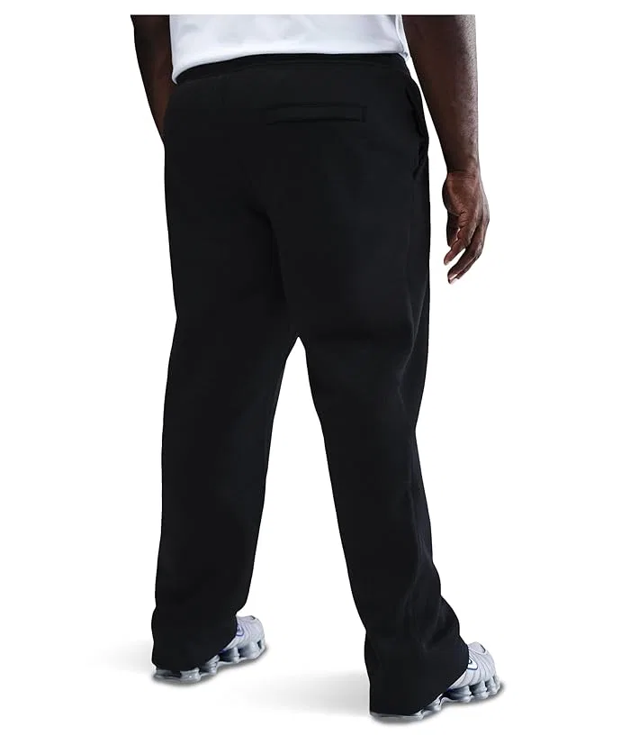 Штаны флисовые Club Open-Hem Nike, Black/Black/White — фото 2