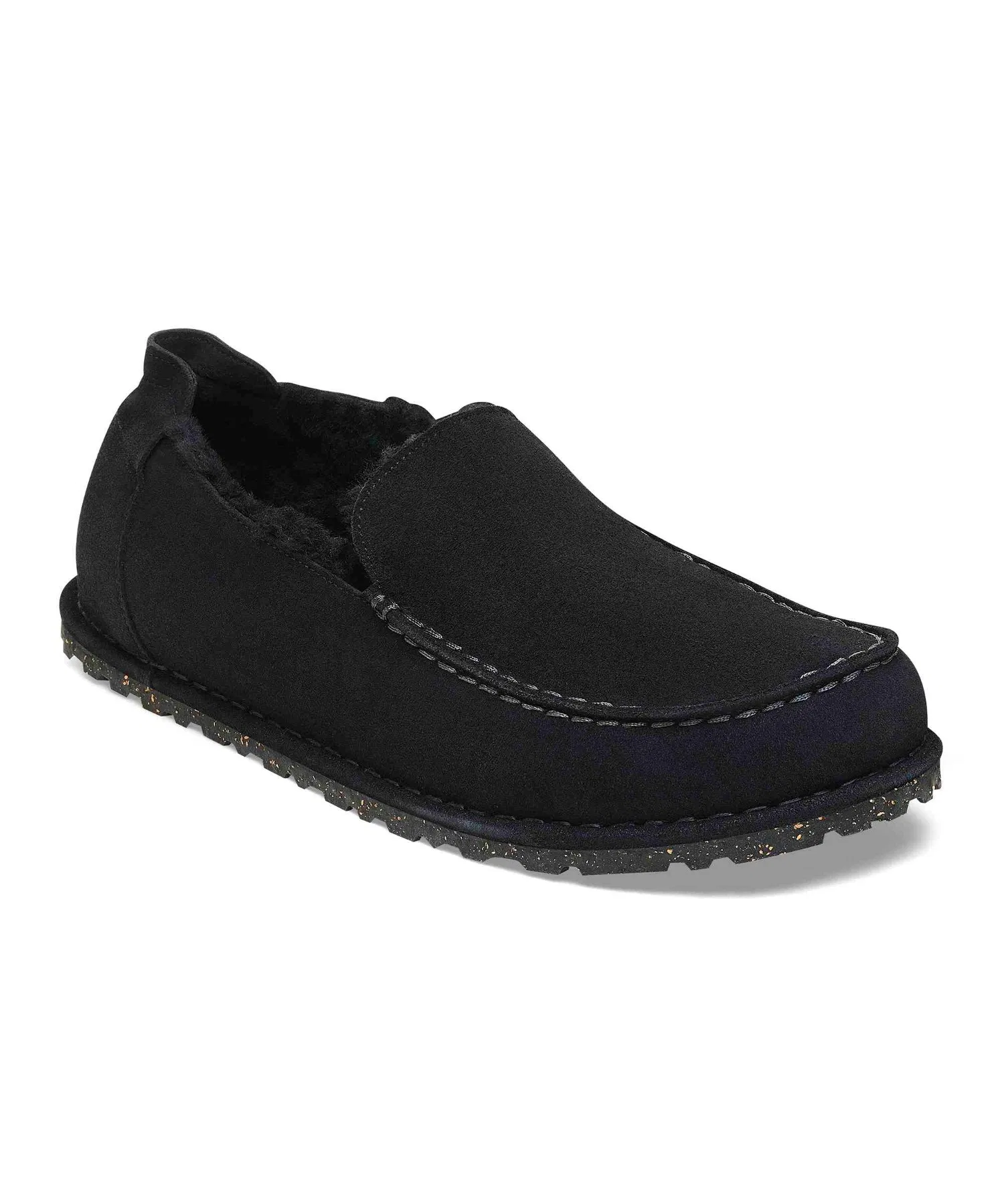 Унисекс мокасины из замши с шерстью Birkenstock Utti чёрные — фото 2