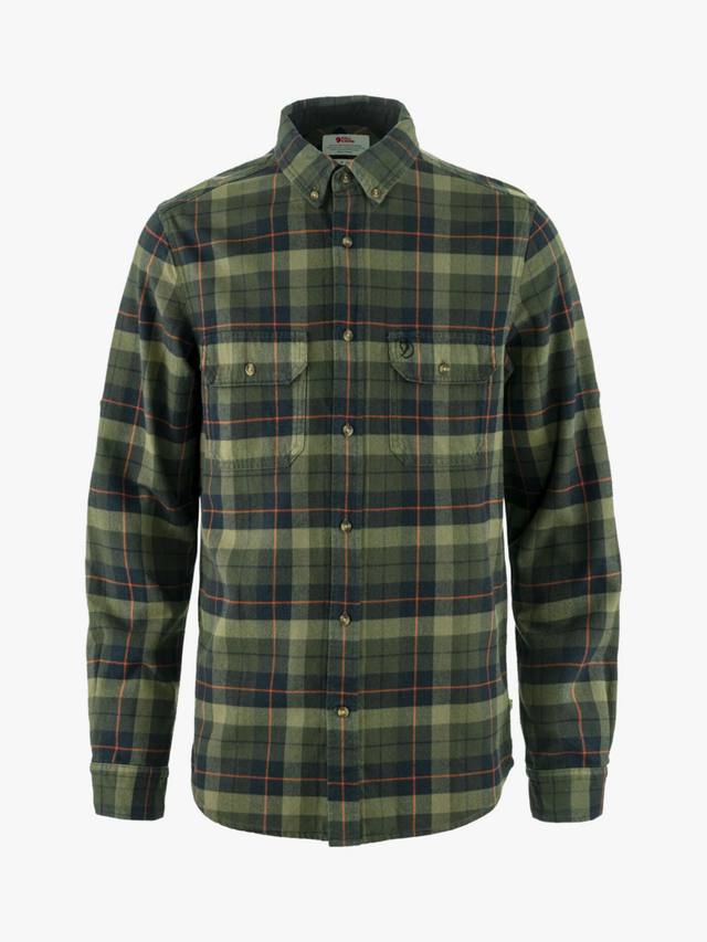 

Фланелевая рубашка Singi Cotton Check с длинными рукавами и воротником Fjällräven