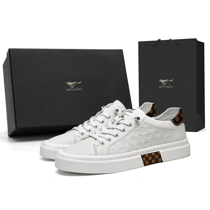 

Кроссовки Low Top Skateboard Shoes Men's SEPTWOLVES, [Qixi Festival Gift]Black (Comes with Socks*1) (Standard Leather Shoe Size)