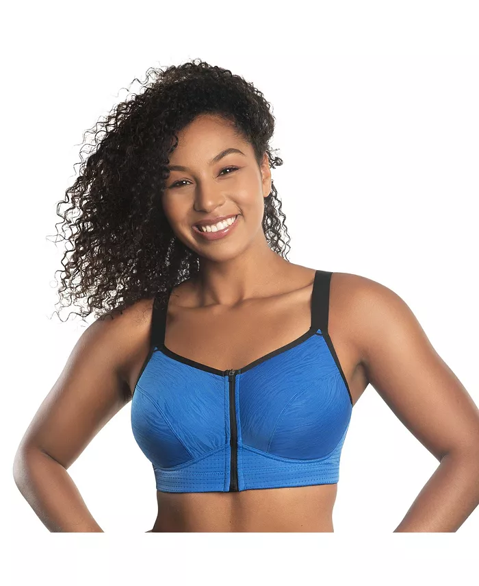

Спортивный бюстгальтер Plus Size Wave Wire-free с застежкой-молнией спереди PARFAIT, синий