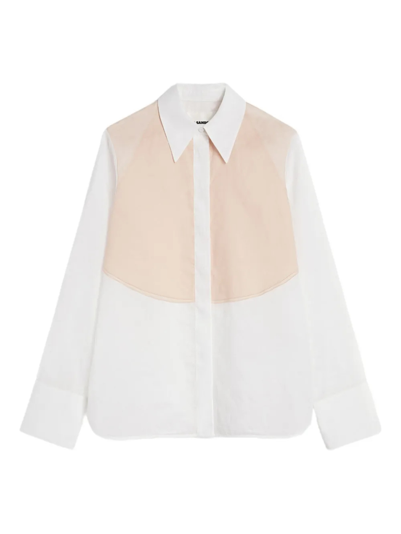 

Jil Sander рубашка в двух тонах, белый