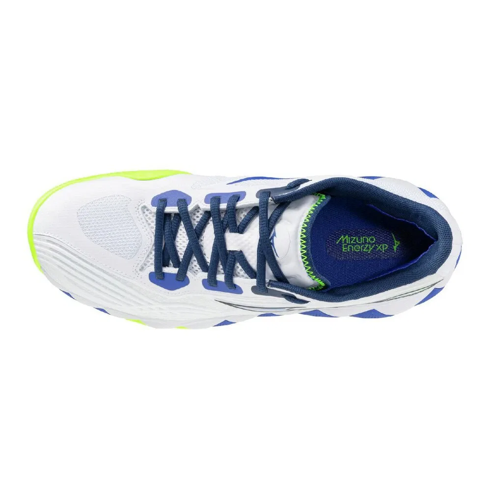Унисекс кроссовки для тенниса «Wave Enforce Tour 2 OC» от Mizuno, White X Blue X Yellow — фото 4