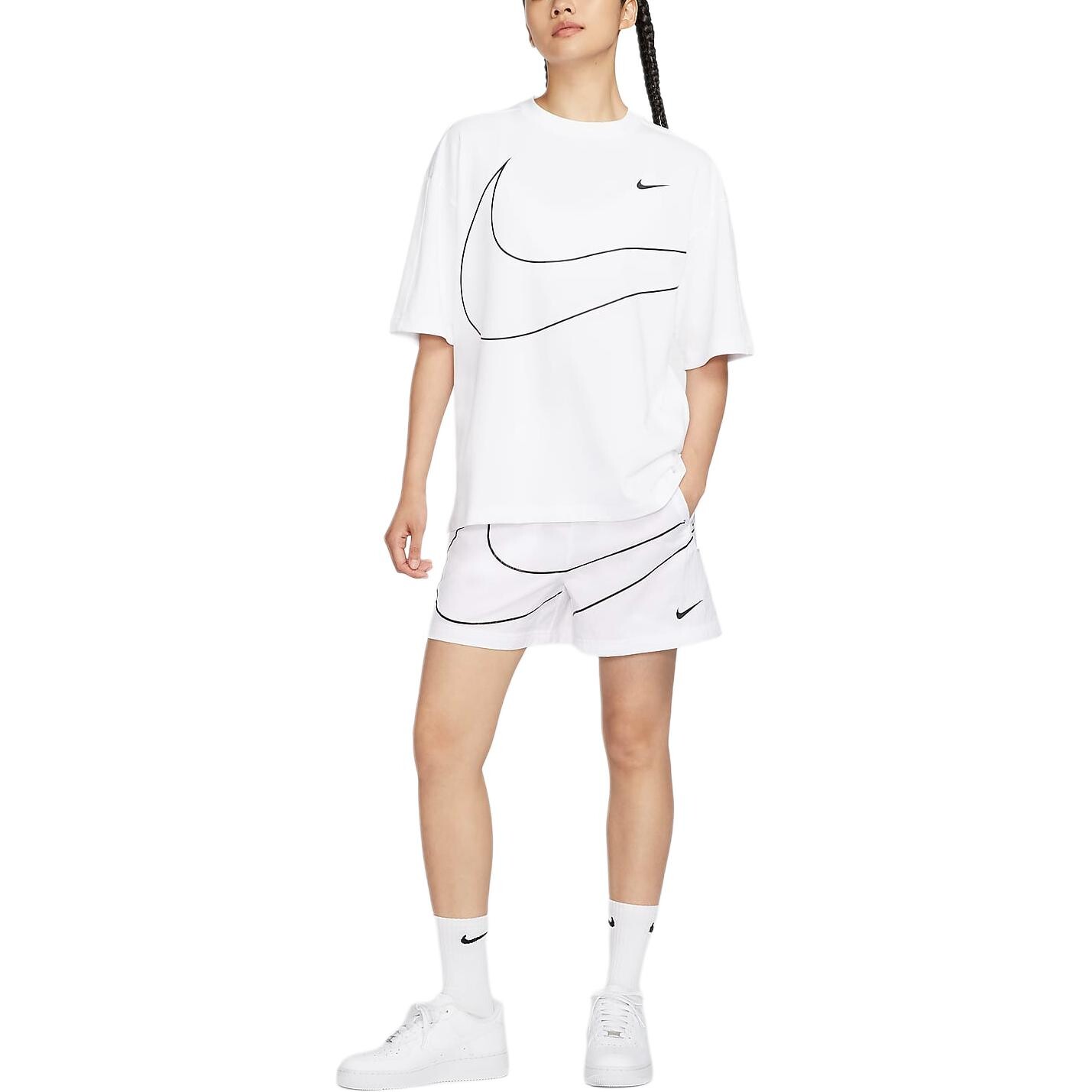 Спортивная одежда Essentials Series Повседневные шорты женские Белые Nike — фото 2