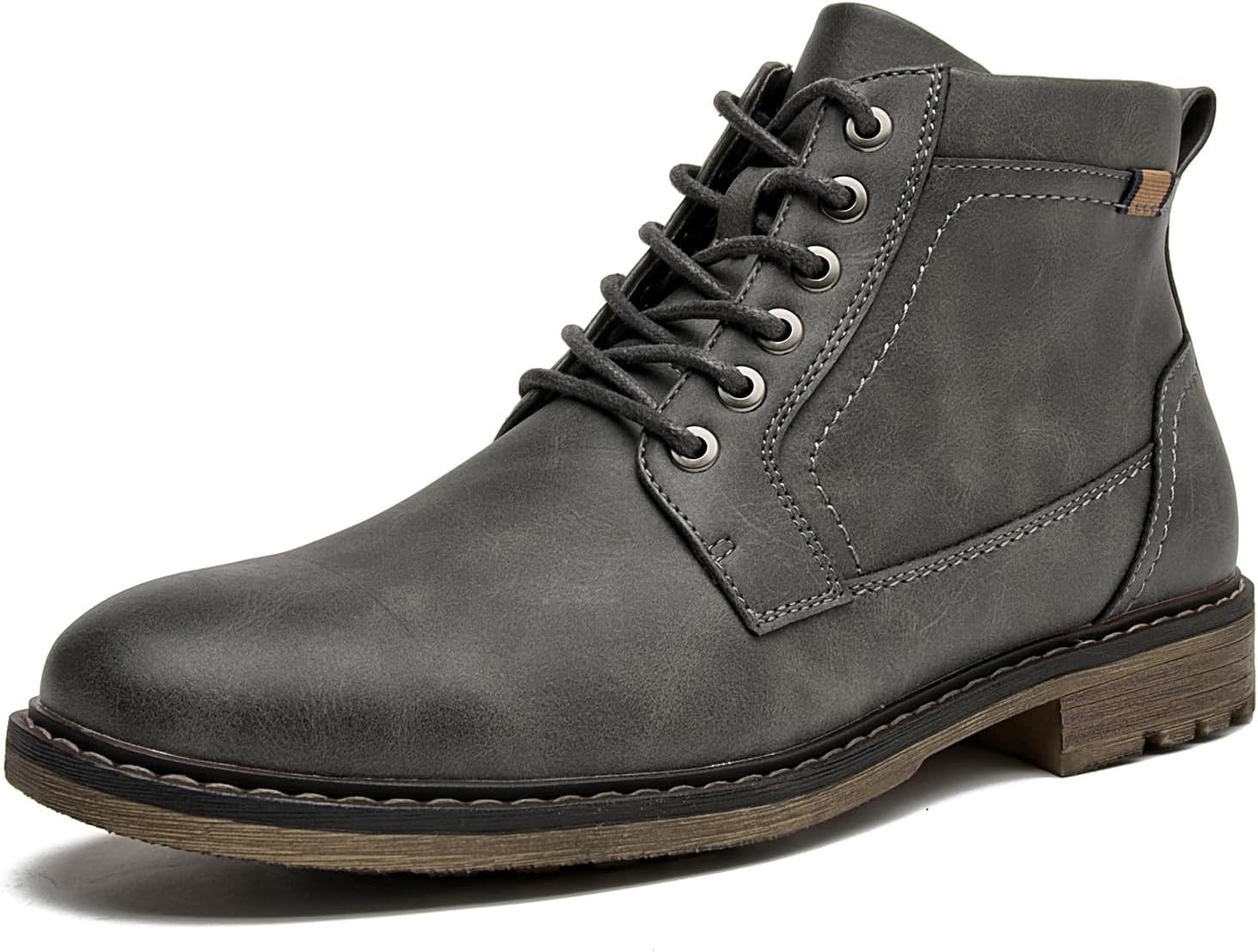 

Мужские ботинки чукка, повседневные и стильные ботинки с молнией, мотоциклетные боевые ботинки, водонепроницаемые ботинки до щиколотки, шнурованные модные кожаные ботинки Clowse, серый