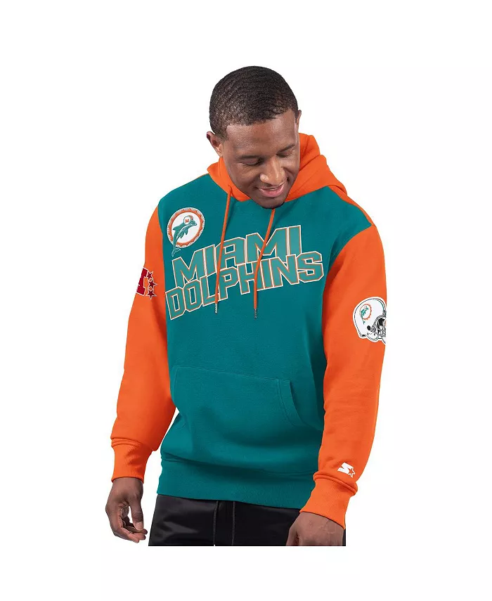 

Мужская толстовка с капюшоном Aqua Miami Dolphins Extreme Vintage Logo Starter