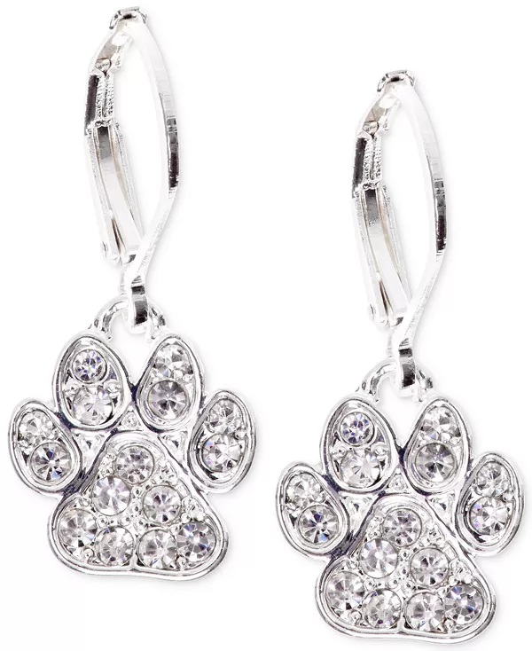 

Серьги-Капельки с серебристым паве Pet Friends Jewelry, crystal