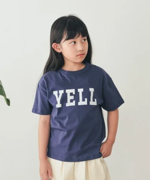 Детская футболка ZERO standard YELL с логотипом тёмно-синяя