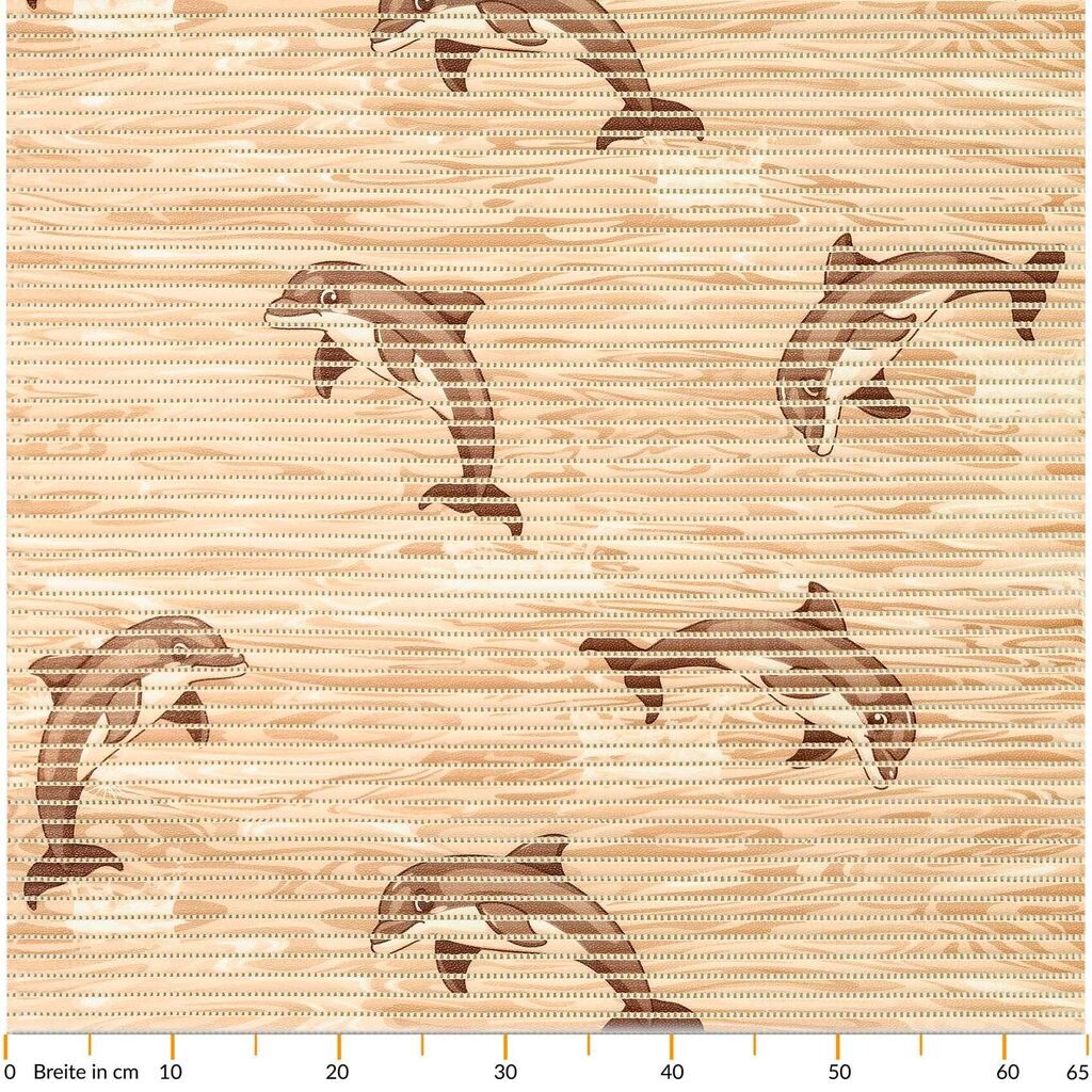 

Коврик для ванной из мягкой пены, противоскользящий коврик из мягкого пенопласта, коврик для ванной комнаты, релаксация, дельфин, морской коврик для ванной, бежевый, ширина 65 см, длина 220 см Sonstige