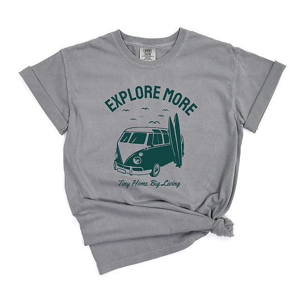 

Футболка Explore more surf board garment dyed Simply Sage Market, Grey, Серый, Футболка Explore more surf board garment dyed Simply Sage Market, Grey