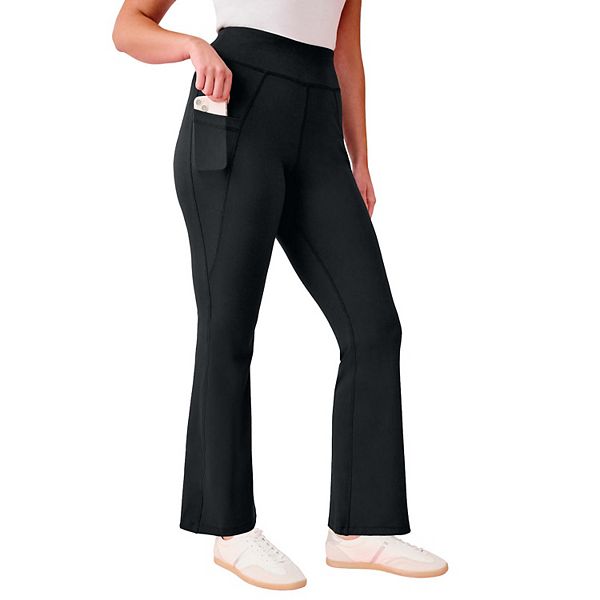 

Женские плюс сайз йога-штаны с боковыми карманами Roaman'S, Black