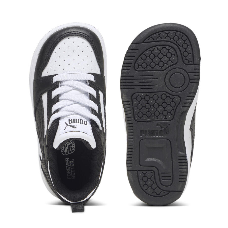 Кроссовки Rebound V6 Lo для маленьких детей PUMA, белые, чёрные — фото 4