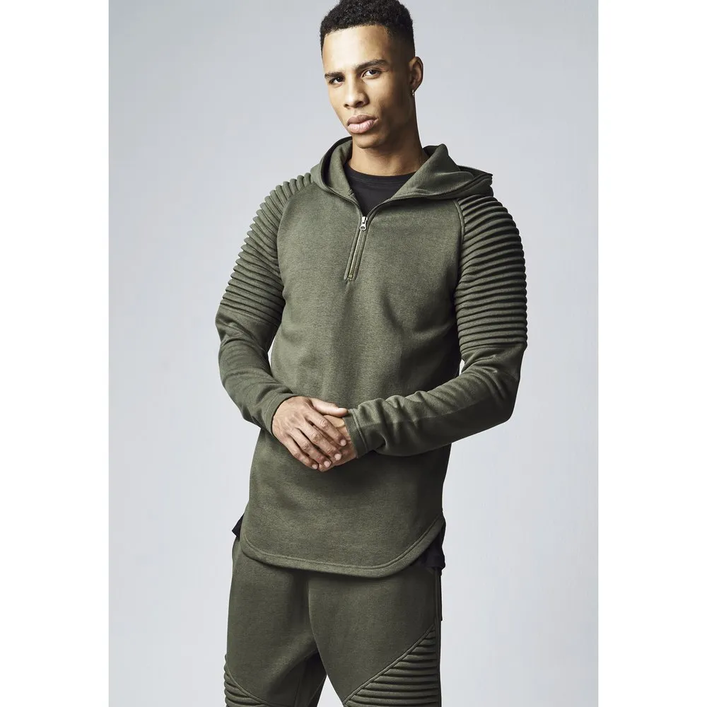 

Толстовка Urban Classics Pleat Leeve Terry, зеленый