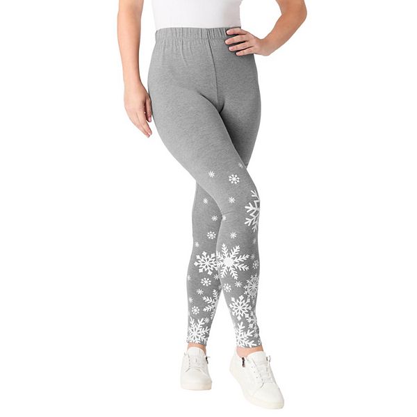 

Женские леггинсы plus size с принтом Roaman'S, Medium Heather