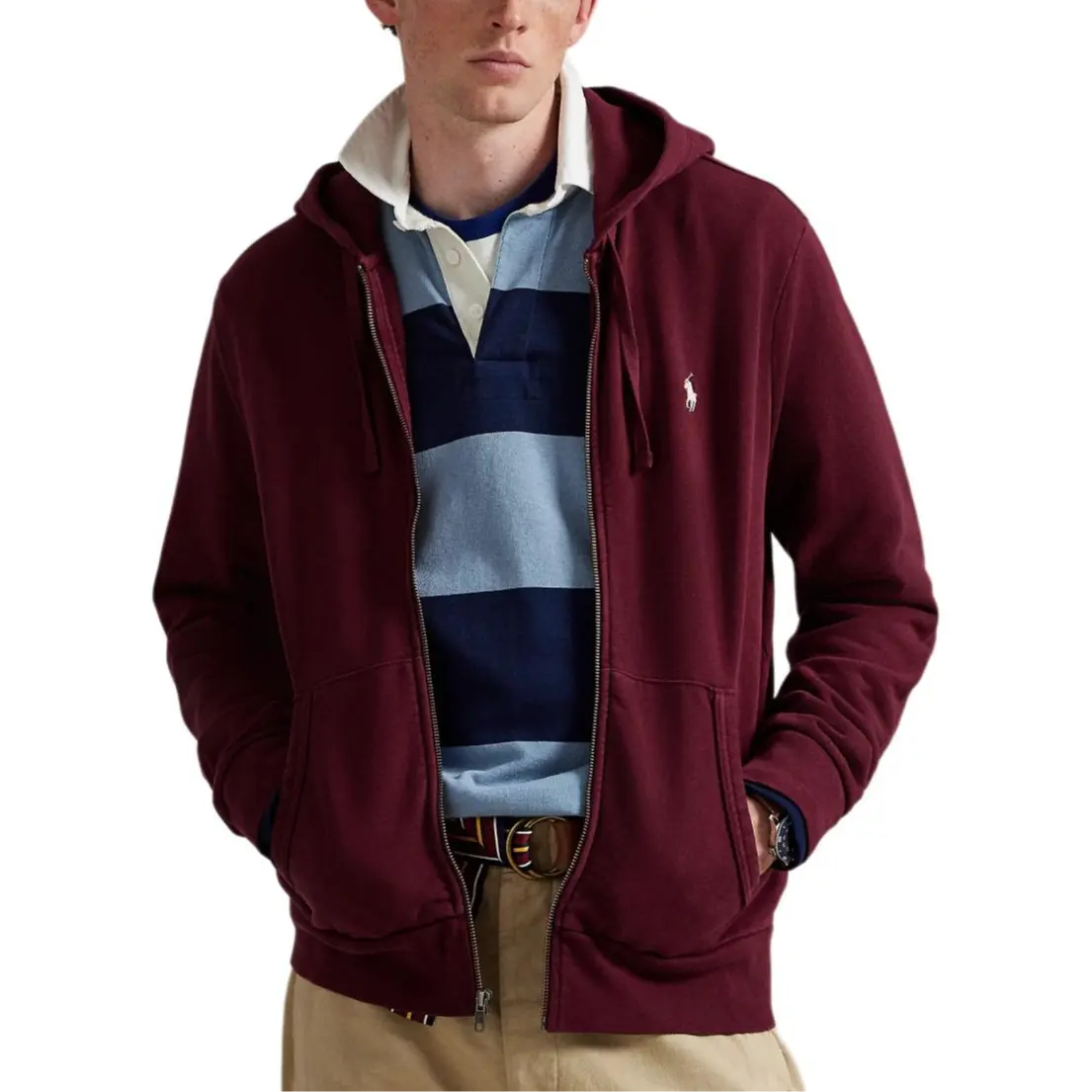 Polo Ralph Lauren Худи на молнии, Burgundy — фото 3