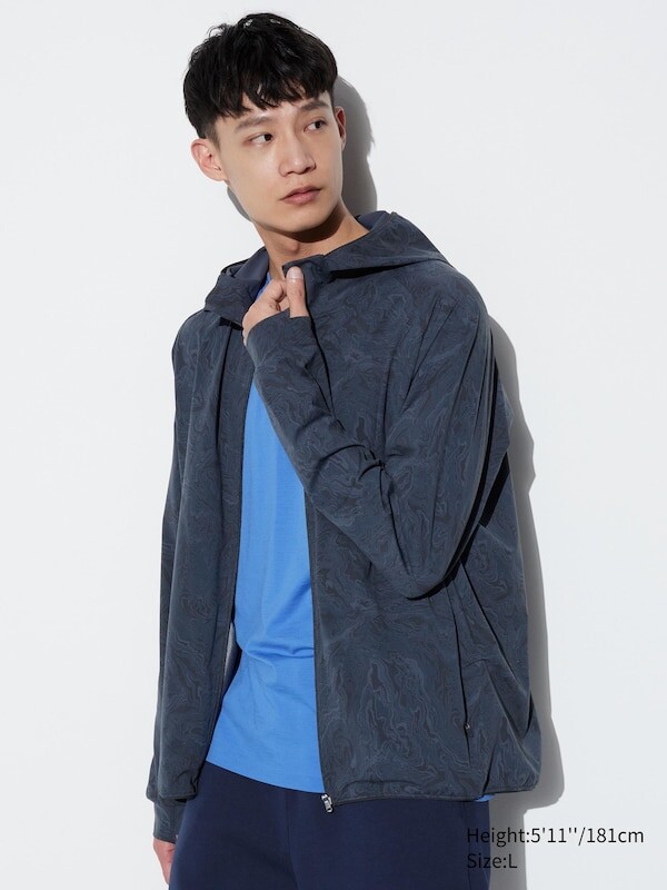 

Толстовка ultra stretch dry-ex на молнии Uniqlo, синий