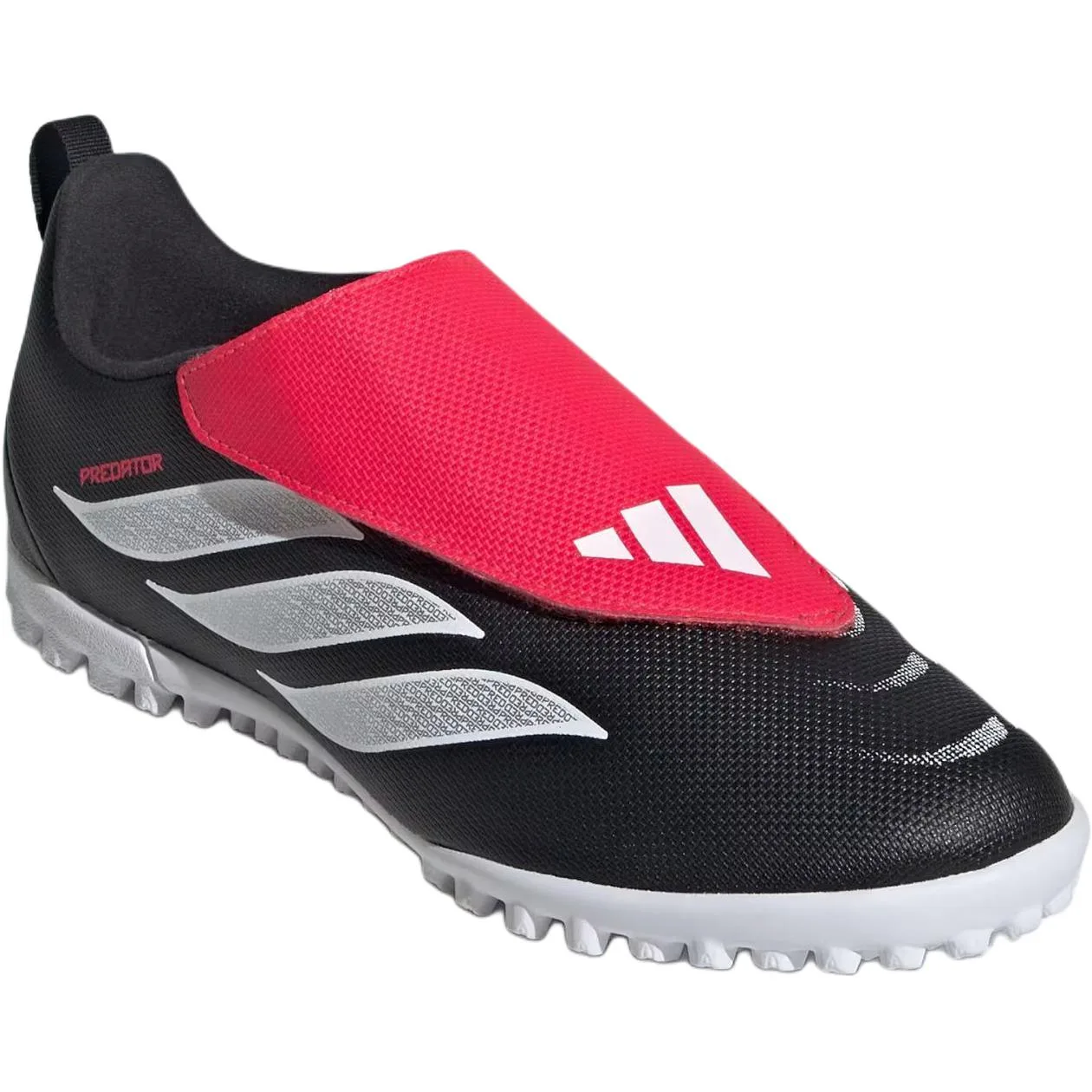 Adidas Predator CLUB Comfortable Support низкие футбольные бутсы Black Red детские — фото 4