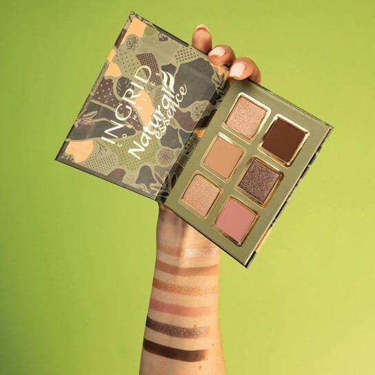 Палетка теней для век Secret Of The East, 8 г Ingrid, Natural Essence Eyeshadow Palette, золотой — фото 4