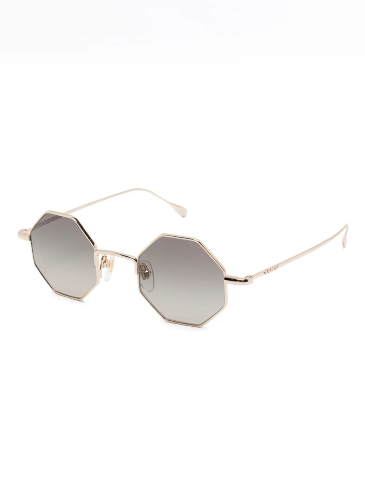 Солнцезащитные очки в геометрической оправе Gucci Eyewear, золотой — фото 2