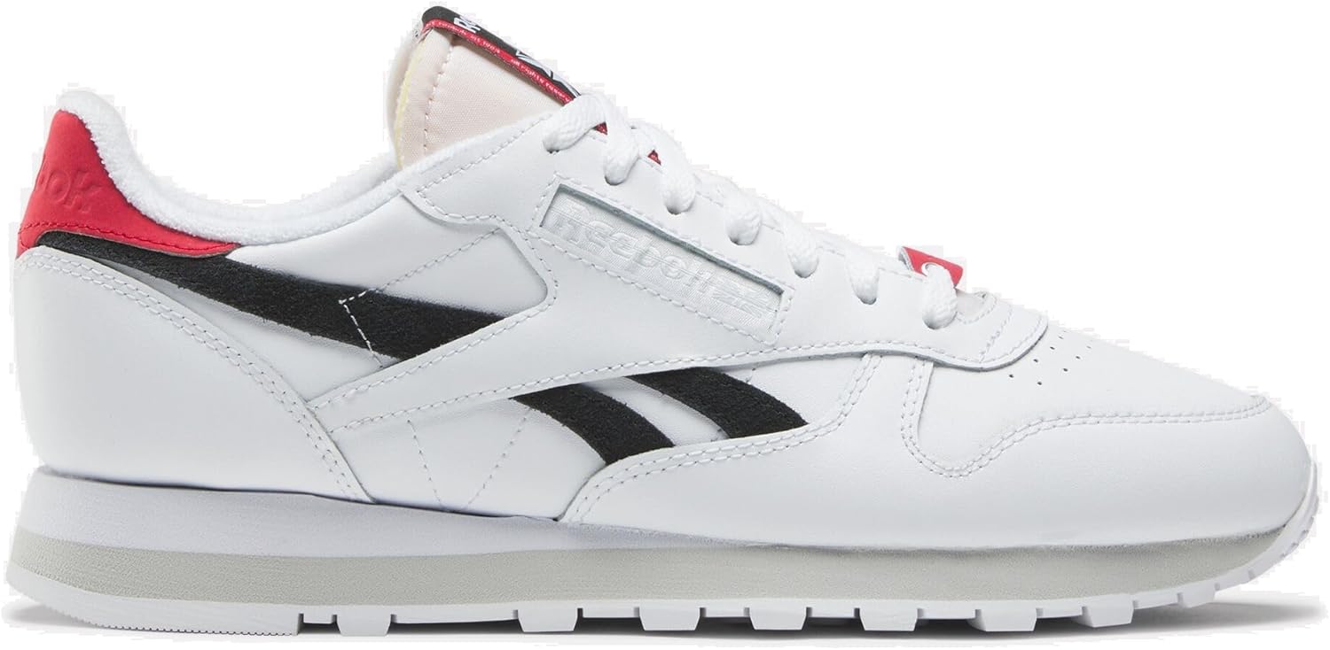 

Классические кожаные кроссовки для взрослых, унисекс V1 Reebok, белый/черный/красный