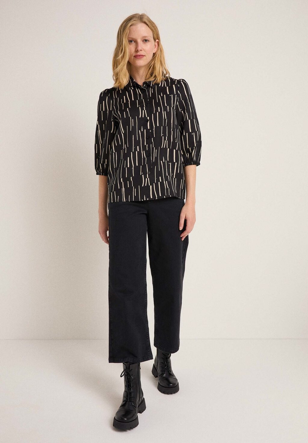 

Блузка на пуговицах 3/4-ARM PRINT IRREGULAR LANIUS, черный