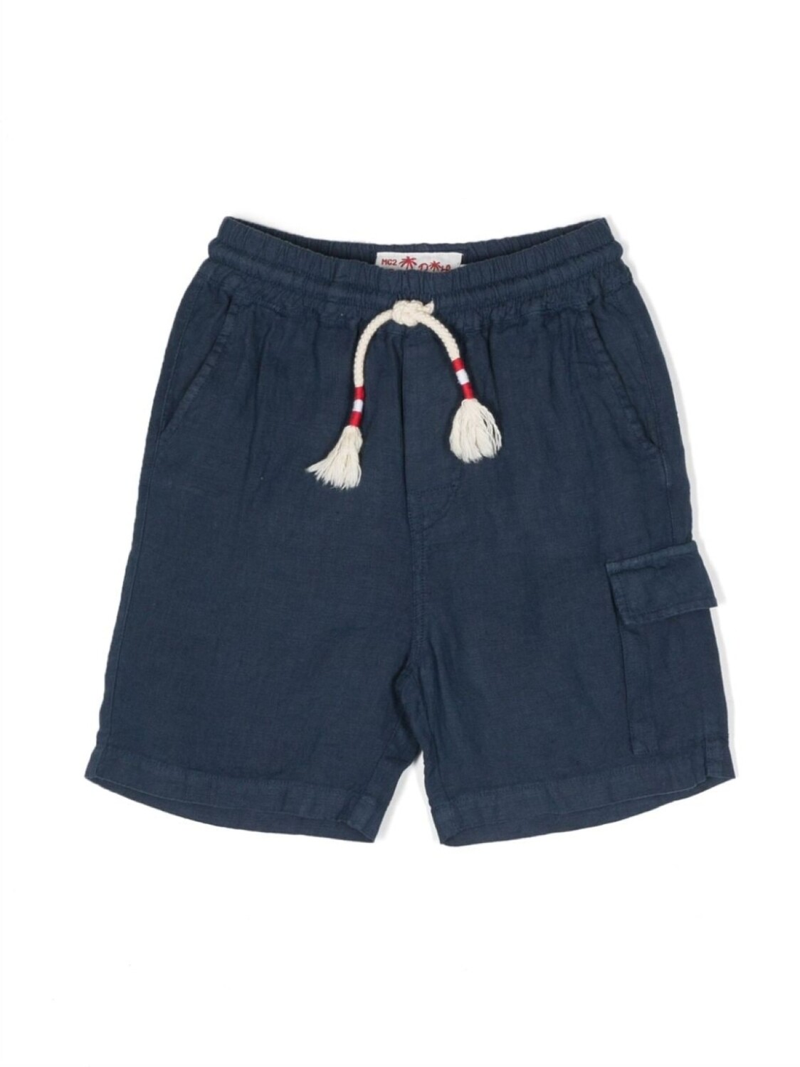 

MC2 Saint Barth Kids льняные шорты Marseille, синий