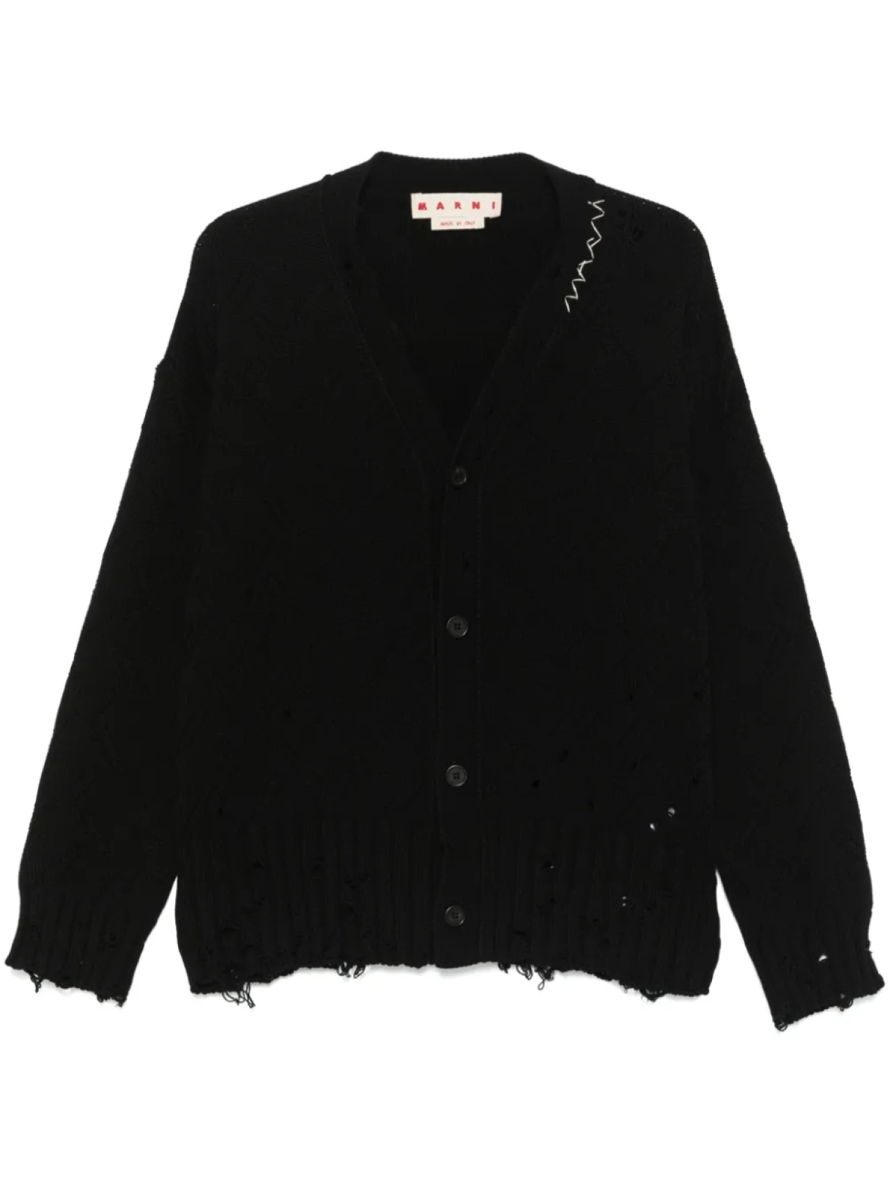

Кардиган с вышитым логотипом Marni, черный