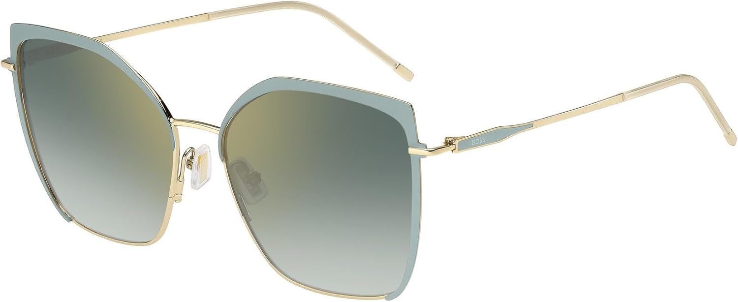 

HUGO BOSS женские повседневные солнцезащитные очки, Gold, Green