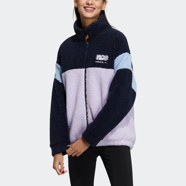 

Бархатная куртка женская синий Adidas Neo