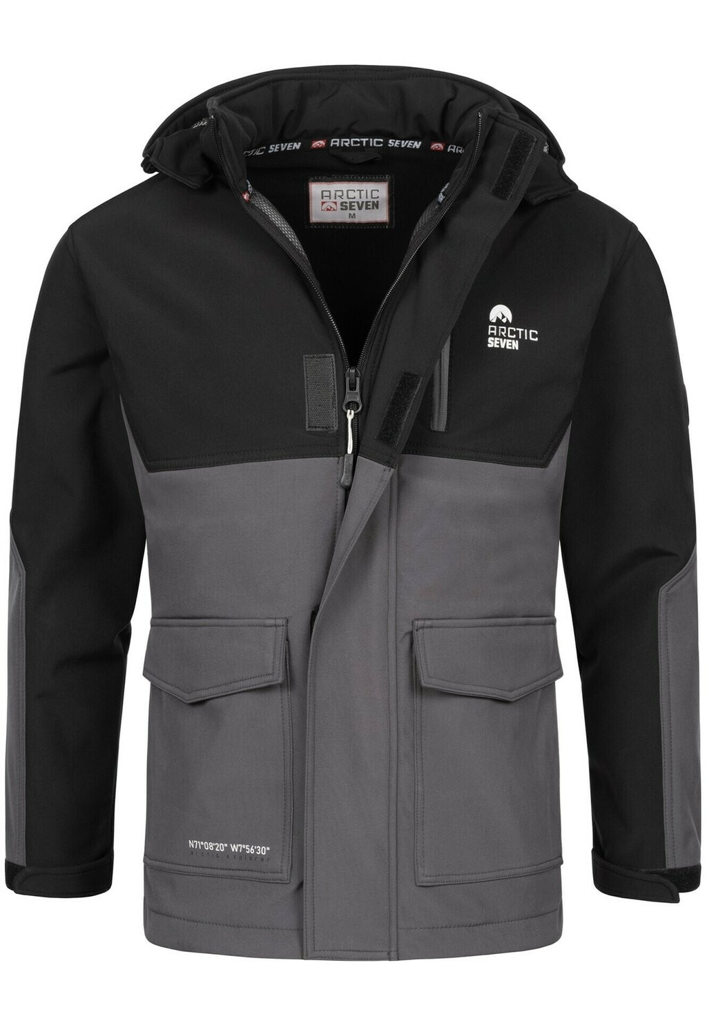 

Дождевик/водоотталкивающая куртка SOFTSHELLJACKE Arctic Seven, цвет schwarz