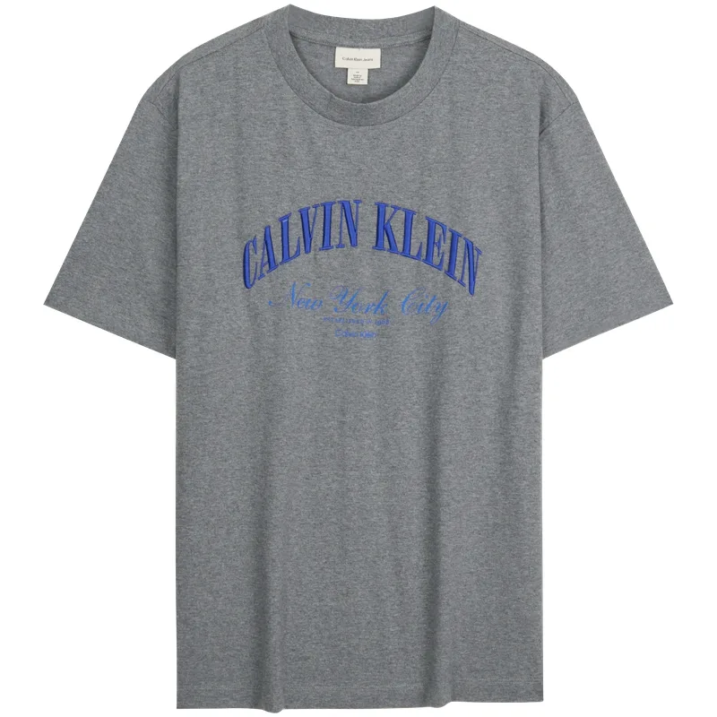 Футболка унисекс с круглым вырезом Calvin Klein, P7E-Hero Gray — фото 3