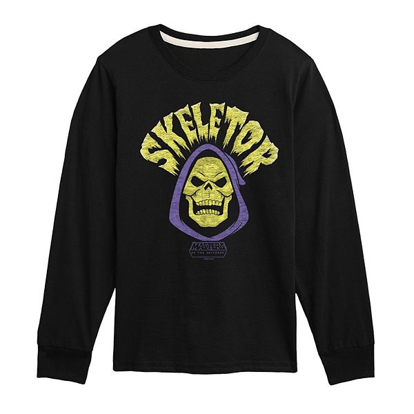 

Футболка с длинным рукавом Skeletor Laugh для мальчиков 8-20 Licensed Character, Black