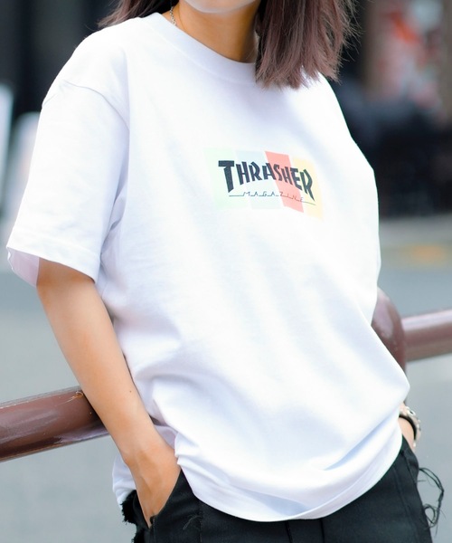 

Футболка с коротким рукавом, стандартный крой, логотип Thrasher, белая