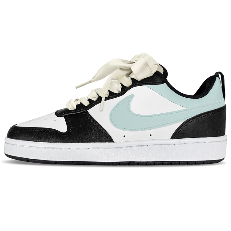 

Кроссовки Nike Court Borough Skateboarding Shoes Women's Low-top Black/white/cyan, голубой, Синий, Кроссовки Nike Court Borough Skateboarding Shoes Women's Low-top Black/white/cyan, голубой