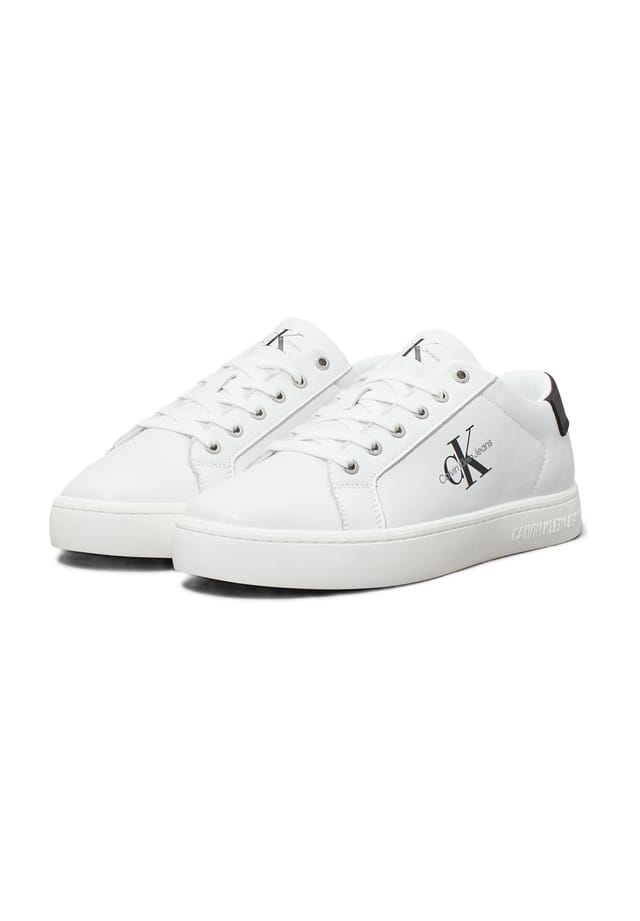

Кроссовки с логотипом из кожи Calvin Klein, белый