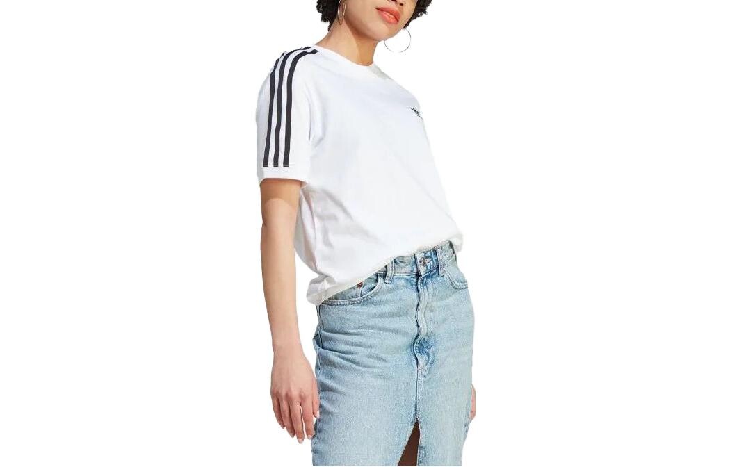 

Футболка с тремя полосками, женская, белая Adidas Originals