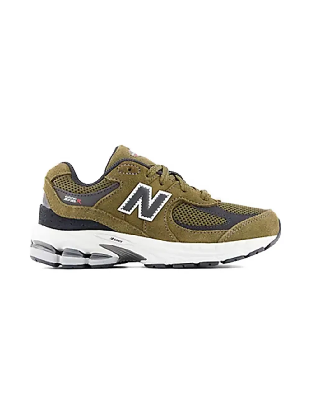 Кроссовки из кожи с сетчатыми вставками 2002 года New Balance Kids, зеленый — фото 2