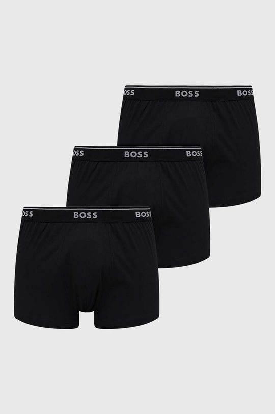 

3 пары хлопковых боксеров Boss, черный