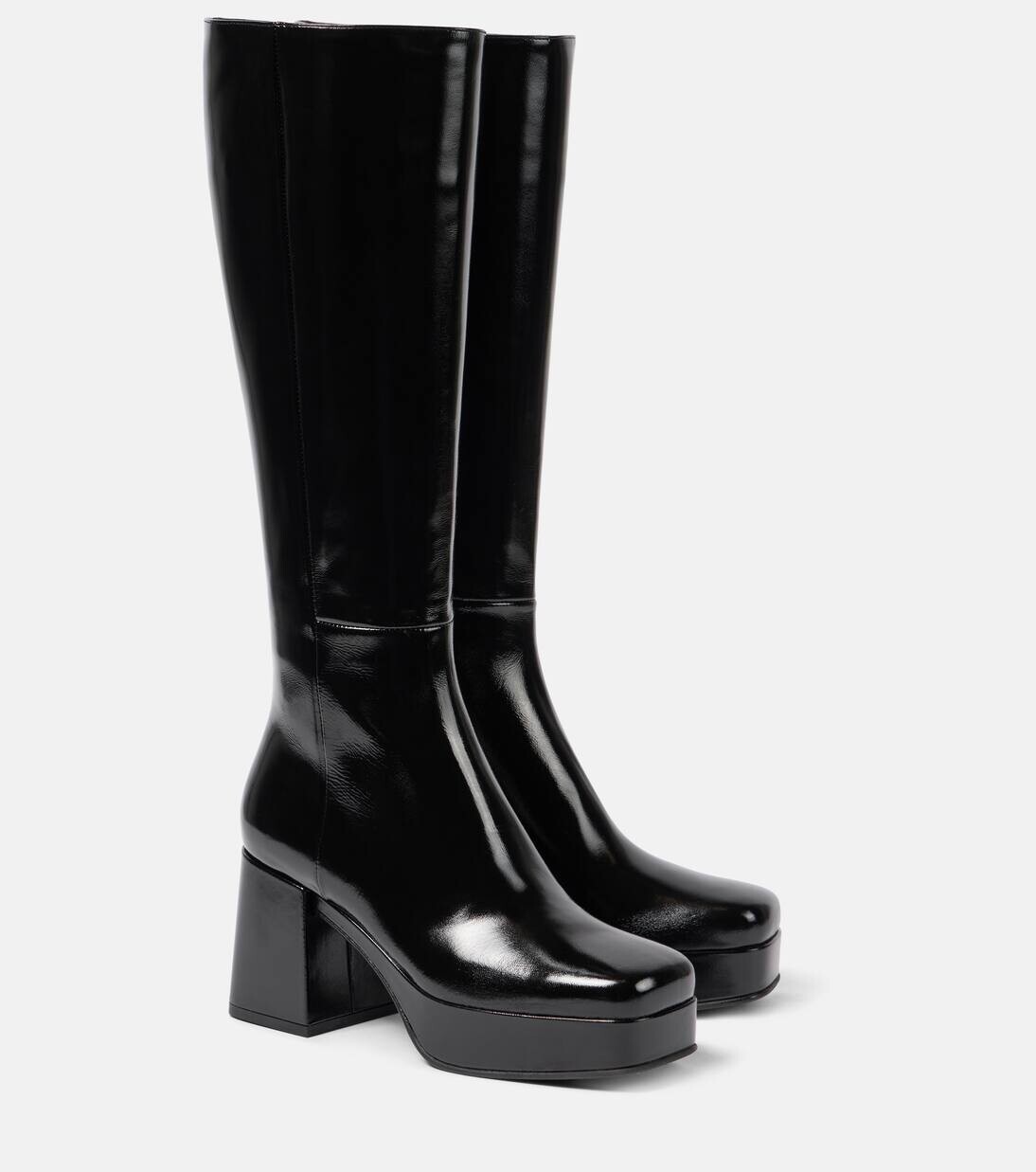 Кожаные сапоги на платформе Gianvito Rossi, черный