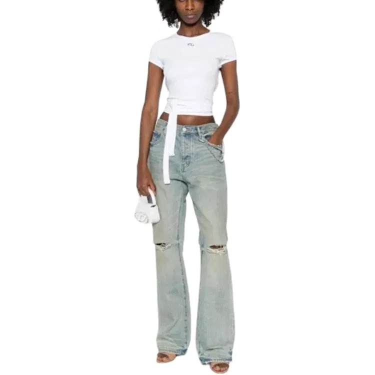 Футболка женская White с круглым вырезом DIESEL — фото 4