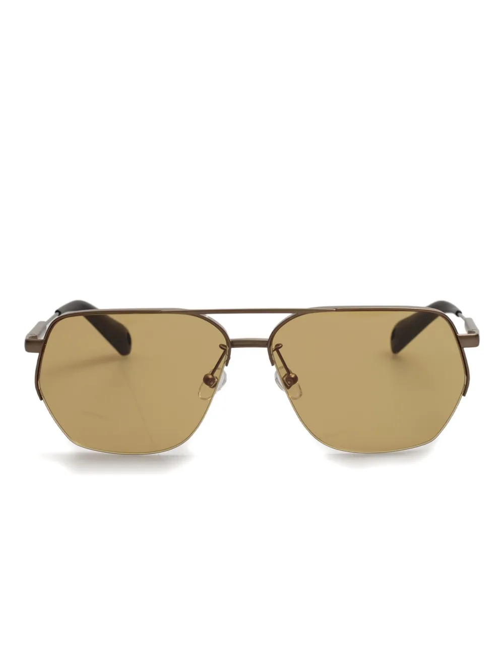 

Солнцезащитные очки в металлической оправе геометрической формы JACQUEMUS, коричневый