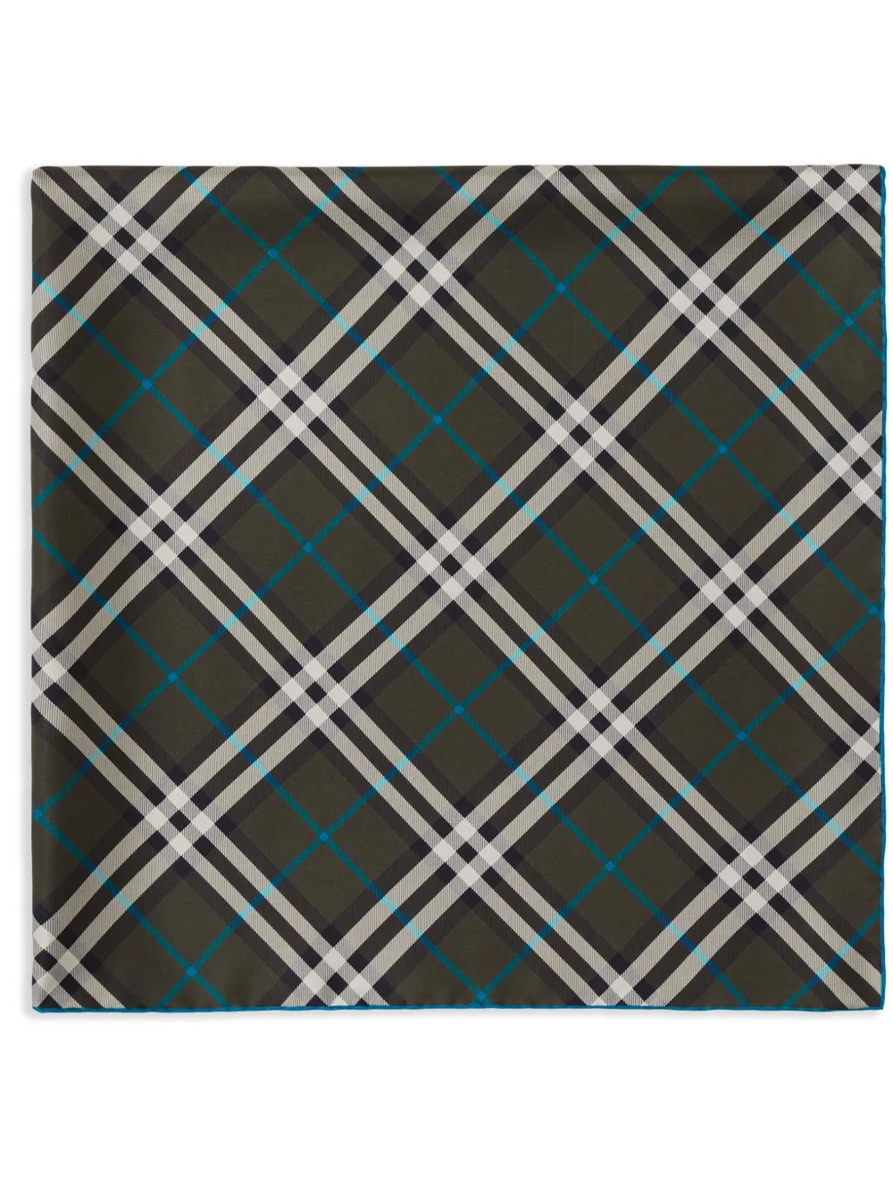

Шелковый платок в клетку BURBERRY, зеленый