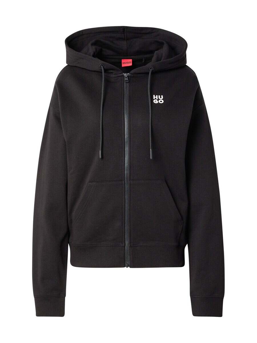 

Толстовка с капюшоном на молнии HUGO Zip-Up Hoodie Dalfine, черный