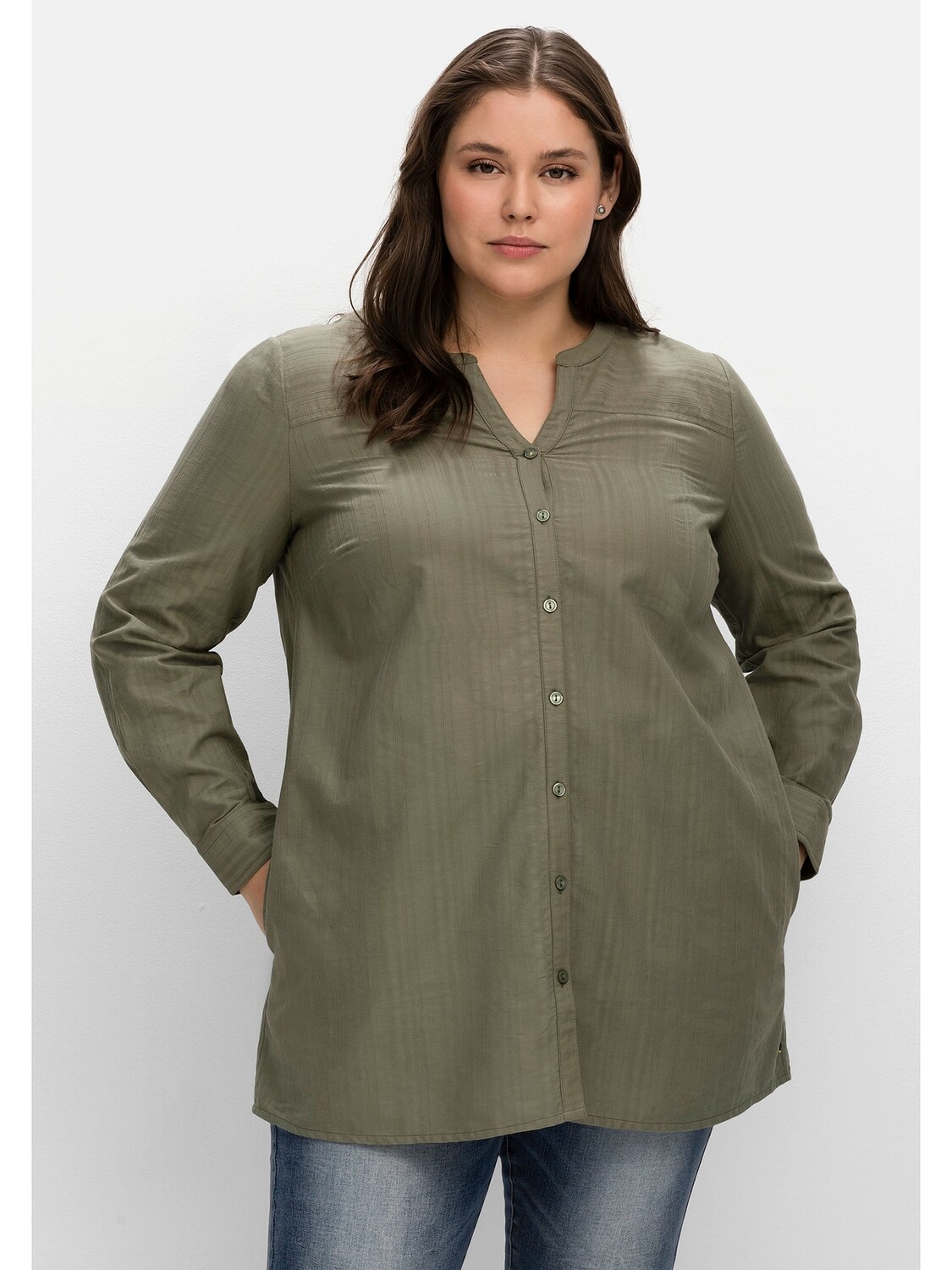 

Блуза sheego Shirt, хаки