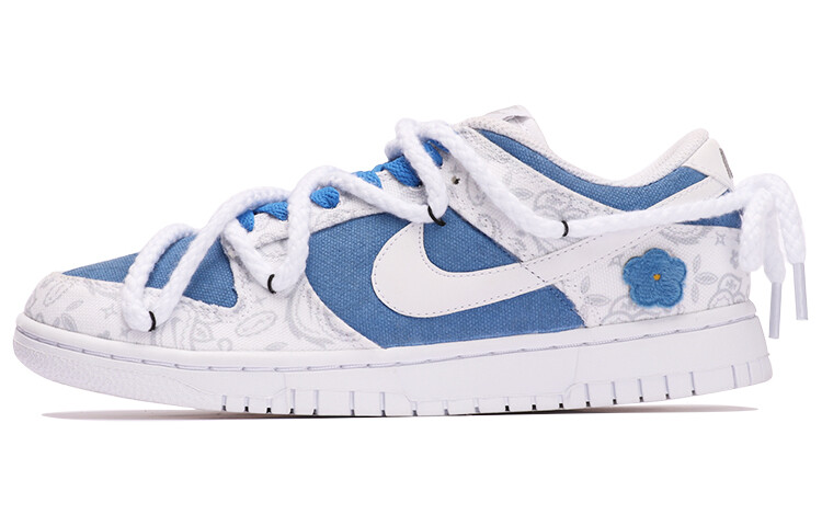 

Кроссовки Nike Dunk Skateboard Shoes Women's Low-Top Blue White, синий/белый
