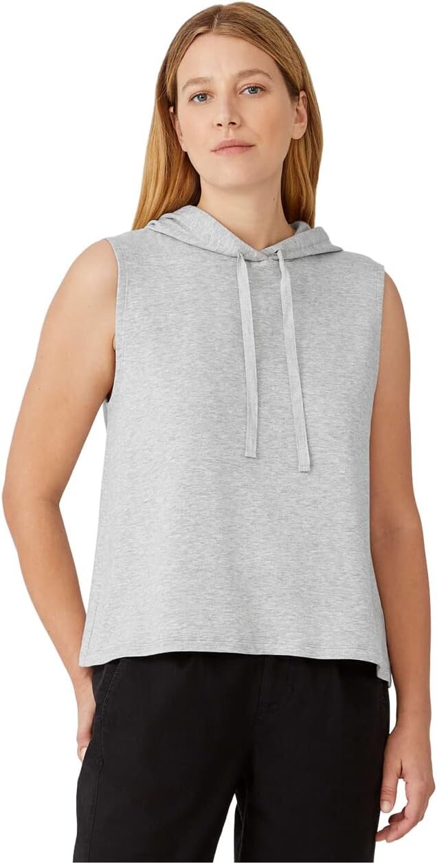 

Толстовка Eileen Fisher Sleeveless Hooded Top in Tencel Organic Cotton Fleece, цвет Dark Pearl