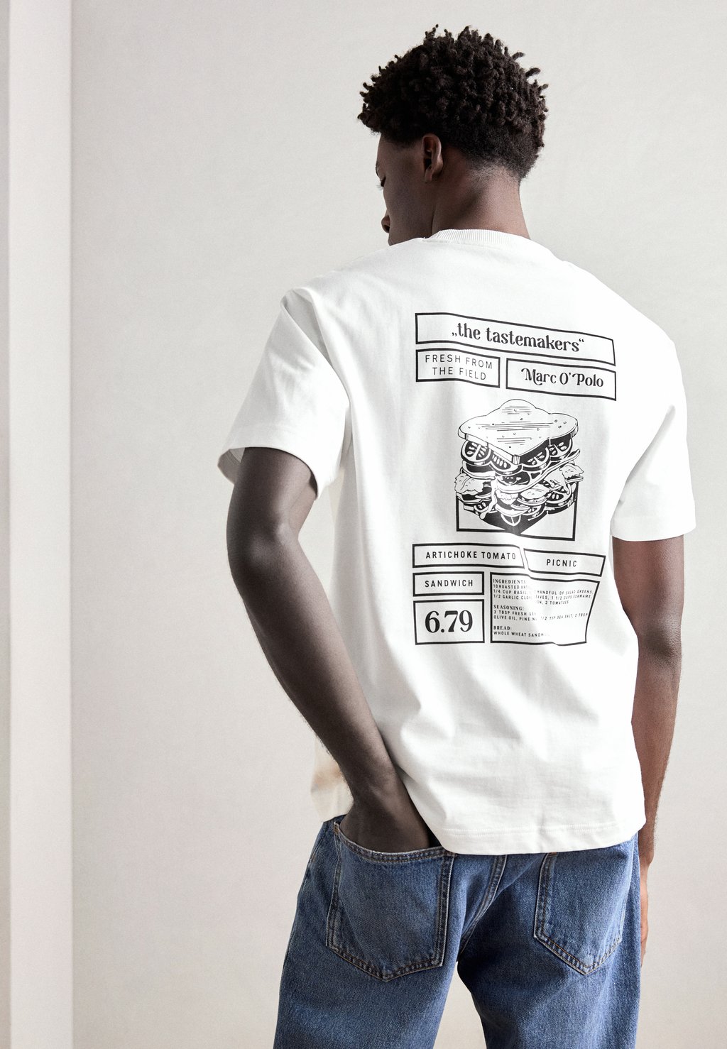 

Футболка с принтом EXCLUSIVE SHORT SLEEVE Marc O'Polo, слоновая кость