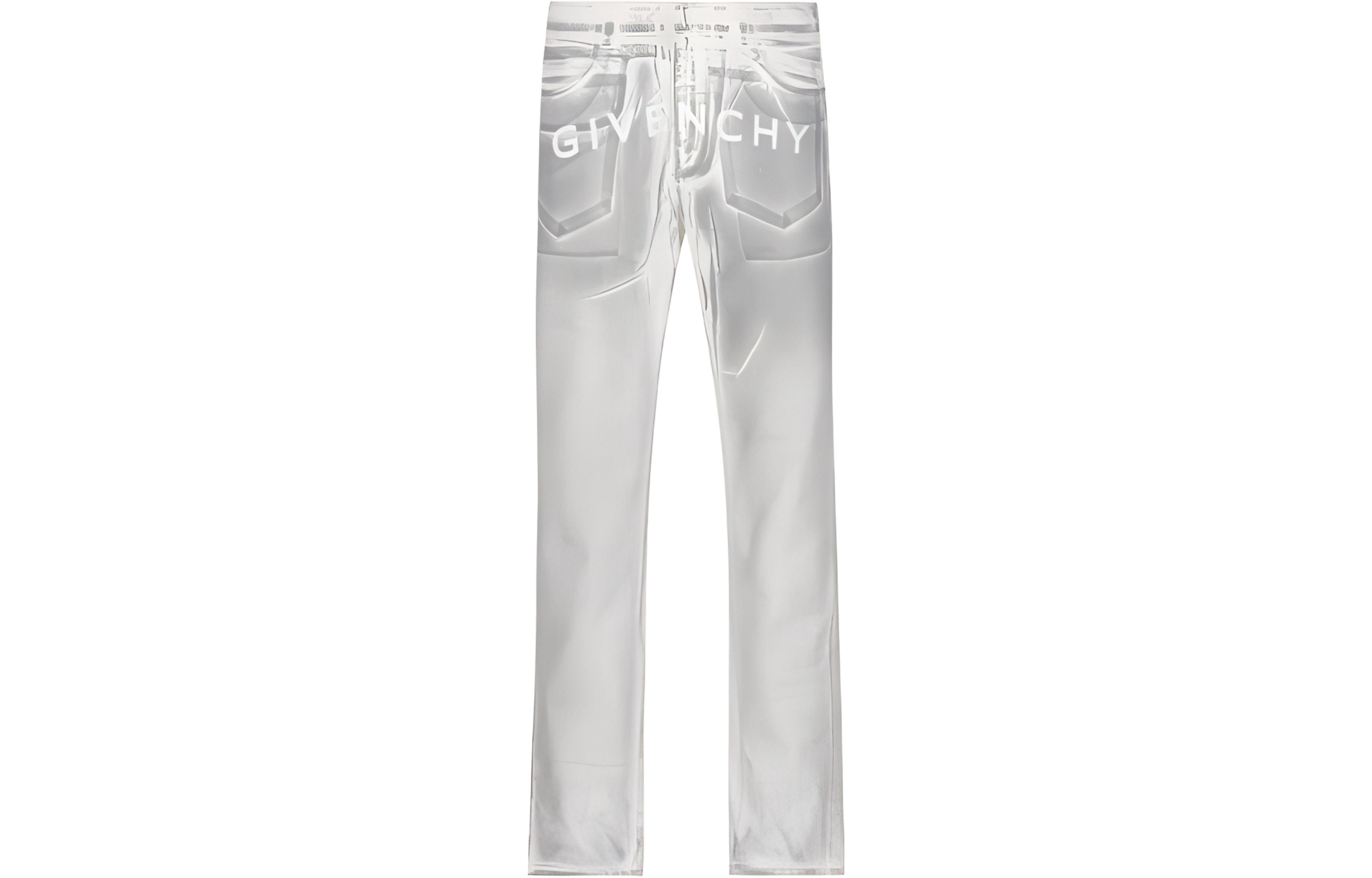 

Логотип Детализированные Прямые Джинсы Givenchy, Серый