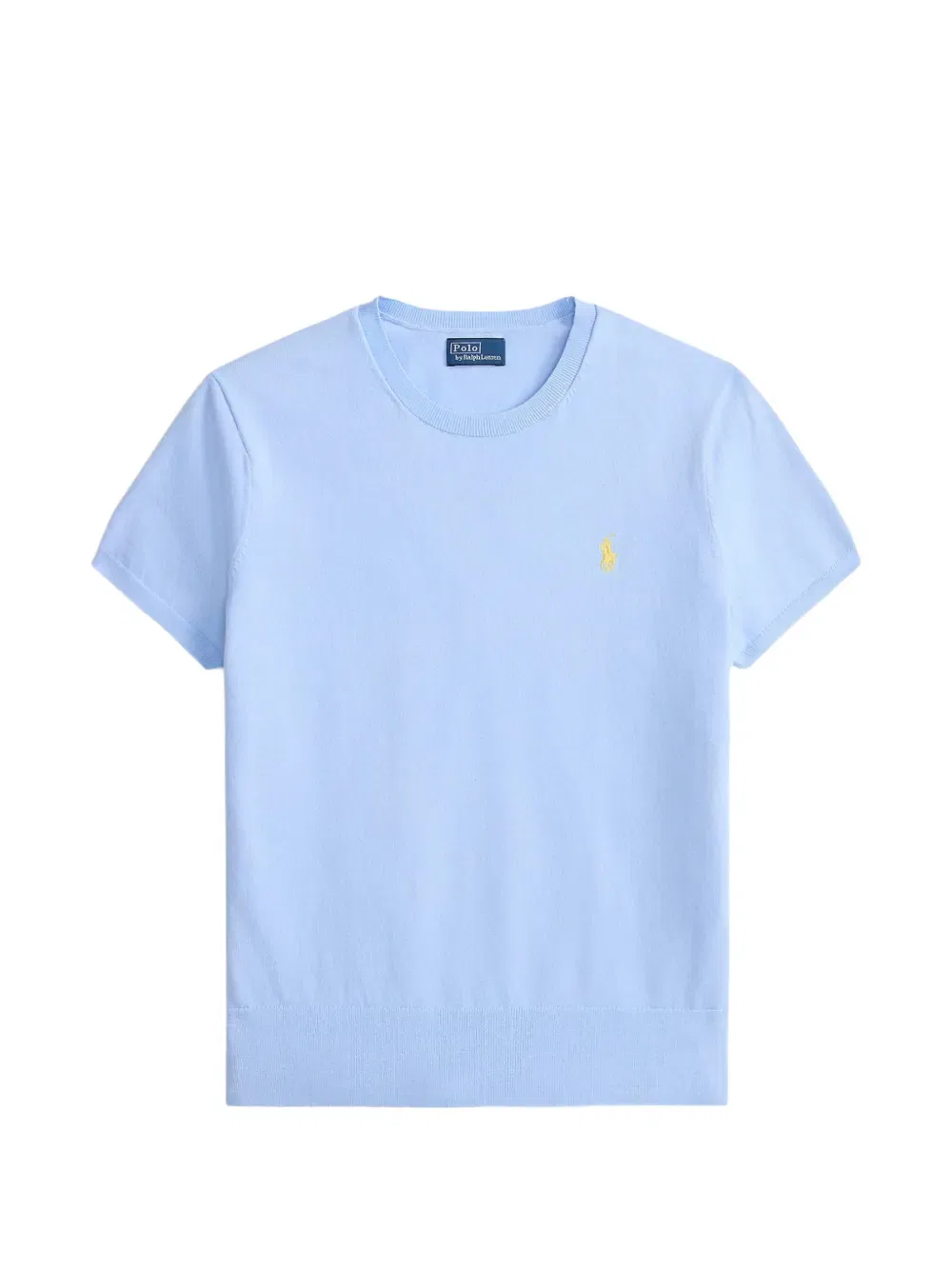 Свитер с короткими рукавами и круглым вырезом Polo Ralph Lauren, синий