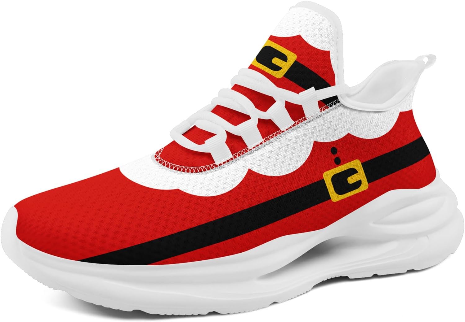 

Унисекс легкие кроссовки на Рождество с принтом Санта-Клауса, праздничные беговые кроссовки для мужчин и женщин Awsole, белый/черный/красный/оранжевый